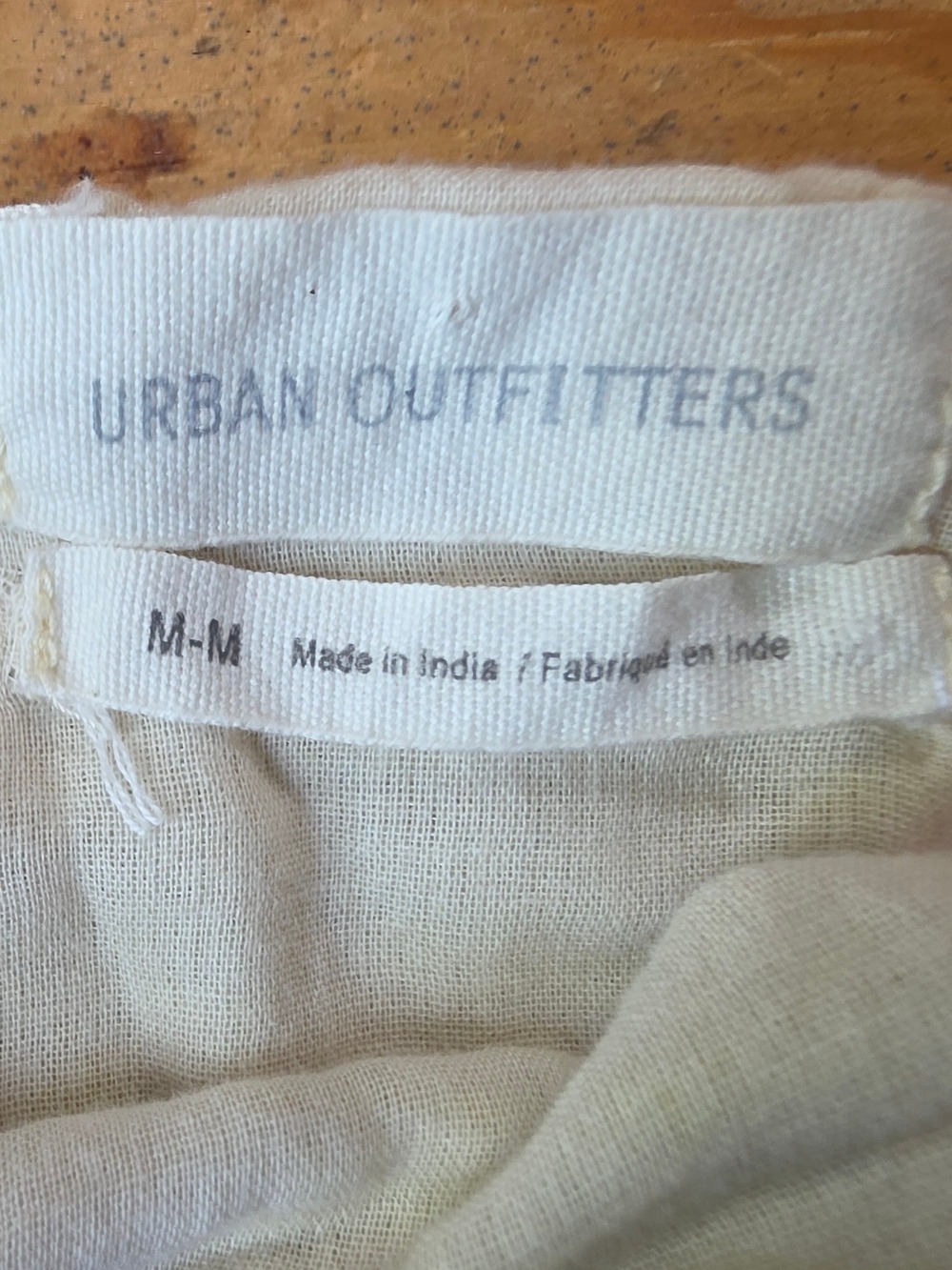 Urban Outfitters Cream Peach Print Square #BL37 - Picture 5 of 6